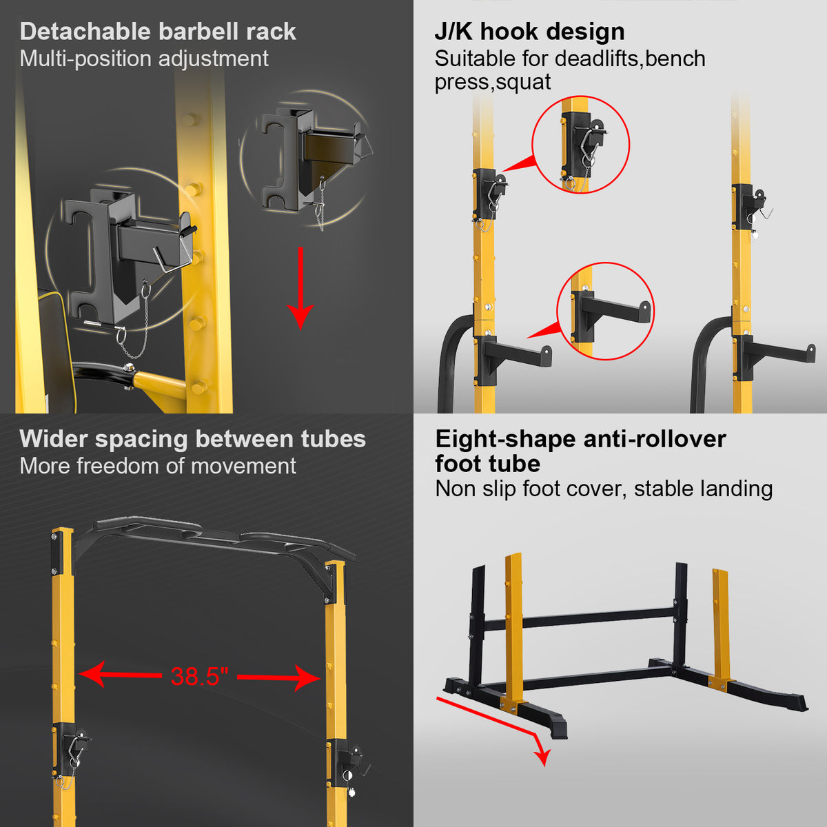 SKU AF PTS007 Multi Function Power Tower Dip Station Squat Rack