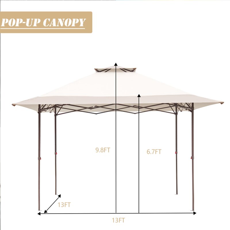 Vented pop up canopy top