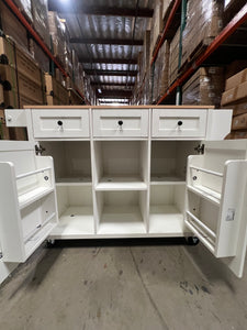 SKU: BDF530 - 53” Portable Kitchen Island with Wheels