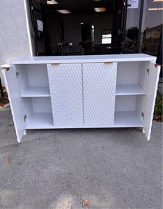 SKU: BC001 - 55” White Wooden Buffet Sideboard Cabinet