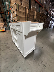 SKU: BDF530 - 53” Portable Kitchen Island with Wheels