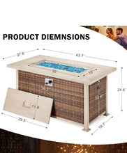 Load image into Gallery viewer, SKU: GGOT0236BN-B  44” Outdoor Propane Firepit