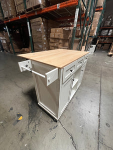 SKU: BDF530 - 53” Portable Kitchen Island with Wheels