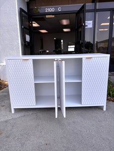 SKU: BC001 - 55” White Wooden Buffet Sideboard Cabinet