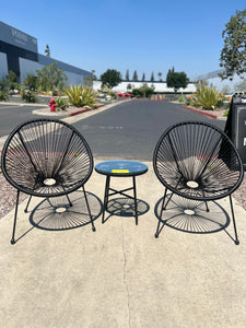SKU: ECA735 - 3 Piece Black Patio Set