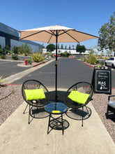 Load image into Gallery viewer, SKU: ECA735 - 3 Piece Black Patio Set