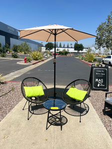 SKU: ECA735 - 3 Piece Black Patio Set