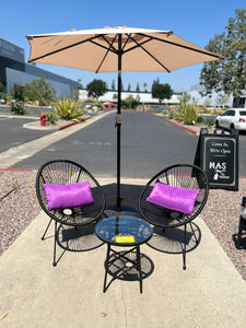 SKU: ECA735 - 3 Piece Black Patio Set