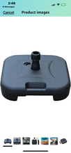 Load image into Gallery viewer, SKU: C0779 - 17.7L Square Sand/Water Fillable Patio Umbrella Base Stand