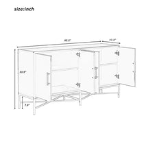 Load image into Gallery viewer, SKU: 170791B - 62” Black Wooden Multi-Functional Sideboard Cabinet