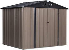 Load image into Gallery viewer, SKU: 579441A - 8’ x 6’ Outdoor Metal Storage Shed