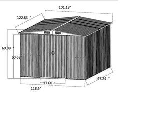 SKU: 5A-GS017 - 10 x 8 Metal Outdoor Storage Shed