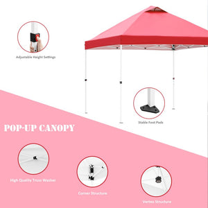 SKU: OV-FA002 - 10’ x 10’ High Top Vented Steel Frame Pop-up Canopy With Central Lock