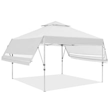 Load image into Gallery viewer, SKU: OV-FA003 - 10’ x 17’ 2-Tier Pop-Up Canopy with Folding Adjustable Dual Half Awnings