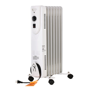 SKU: HT010 - 1500W Remote Controlled Oil Filled Radiator Heater with Tip-Over & Overheat Protection