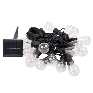 SKU: Y2244 - 48 Feet 15 Bulb Solar Powered Outdoor String Lights