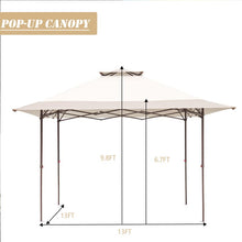 Load image into Gallery viewer, SKU: OV-FA004 - 13’ x 13’ Vented Steel Frame Pop-Up Canopy With Central Lock and Mosquito Net - Beige