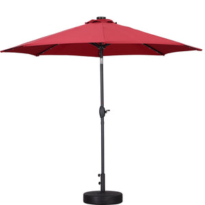 SKU: OB-OTU005 - 10 Feet Outdoor Patio Umbrella with Solar Powered LED Lights