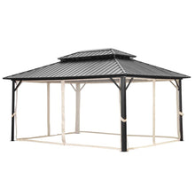 Load image into Gallery viewer, SKU:  OB-HTG006 - 12’ x 16’ Hardtop Aluminum Gazebo with Mosquito Net