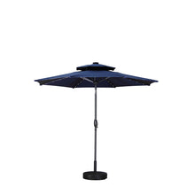 Load image into Gallery viewer, SKU: OB-OTU006 - 9 Feet Outdoor Double Top Patio Umbrella with Solar Powered LED Lights