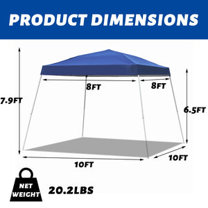 SKU: OV-GZ026 - 8’ x 8’ Easy Pop Up and Close Canopy with Carrying Case