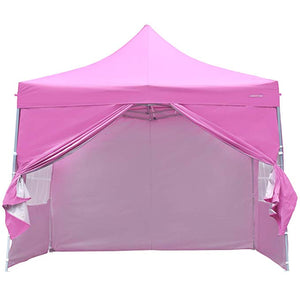 SKU: ODF004 - 10’ x 10’ Easy Pop Up and Close Canopy with 4 Sidewalls and Carrying Case - 4 Colors
