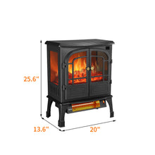 Load image into Gallery viewer, SKU: HT017 - 1500W Stove Heater with Realistic Flame Effect, Remote Control and 12H Timer