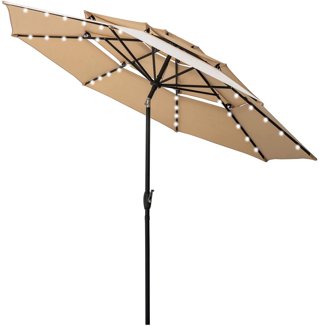10 solar patio umbrella SKU: OB-OTU010