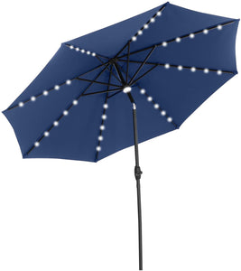 SKU: OB-OTU005 - 10 Feet Outdoor Patio Umbrella with Solar Powered LED Lights