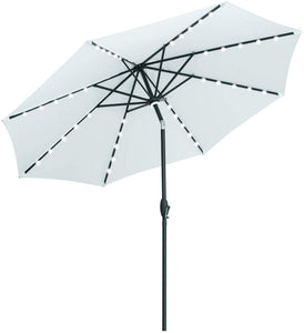 SKU: OB-OTU003 - 9 Feet Outdoor Patio Umbrella with Solar Powered LED Lights