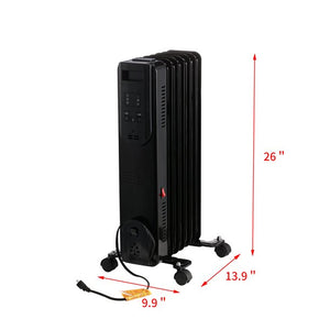 SKU: HT009 - 1500W Oil Filled Radiator Heater with Tip-Over & Overheat Protection