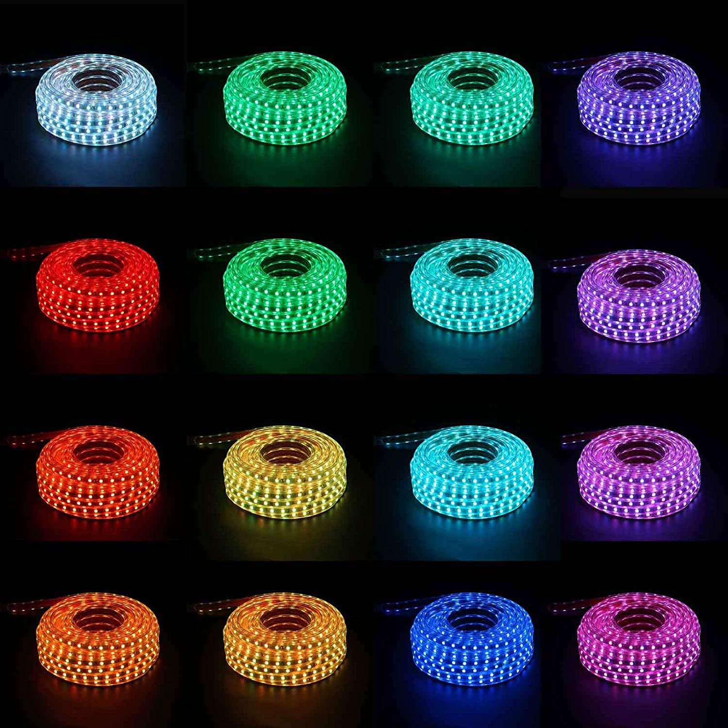 SKU: LS-LI035COLOR - 16 Color Changing Waterproof RGB Rope Light with – MAS  OUTLET