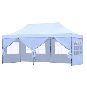 SKU: ODF014 - 10’ x 20’ Easy Pop Up and Close Canopy with 6 Walls and Carrying Case - 4 Colors