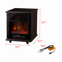 Load image into Gallery viewer, SKU: HT002 - 1500W Remote Controlled Portable Electric Space Heater Infrared Zone Heating System with Thermostat, Tip-Over and Overheat Protection