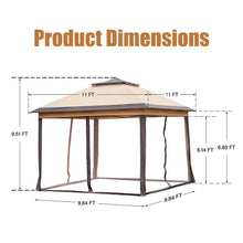 Load image into Gallery viewer, SKU: OV-GZ027 - 11’ x 11’ Outdoor Pop-up Canopy with Mosquito Net