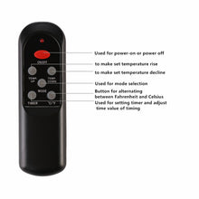 Load image into Gallery viewer, SKU: HT001 - 1500W Remote Controlled Portable Electric Space Heater Infrared Zone Heating System with Thermostat, Tip-Over and Overheat Protection