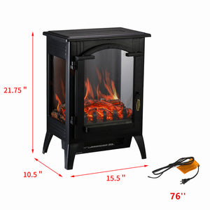 SKU: HT003 - 3D Stove, Fireplace Heater With Realistic Flame Effects, Portable Indoor Space Heater With Overheating Safety System