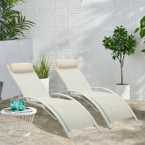 SKU: OB-LC001 - Set of 2 Outdoor Adjustable Chaise Lounge Chairs