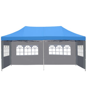 SKU: ODF006 - 10’ x 20’ Easy Pop Up and Close Canopy With 4 Walls and Carrying Case - 4 Colors