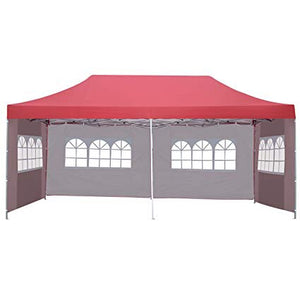 SKU: ODF006 - 10’ x 20’ Easy Pop Up and Close Canopy With 4 Walls and Carrying Case - 4 Colors
