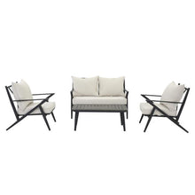 Load image into Gallery viewer, SKU: FRQ06 - 4 Piece Patio Conversation Set with Aluminum Frame