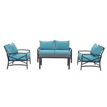Load image into Gallery viewer, SKU: FRQ05 - 4 Piece Patio Conversation Set with Aluminum Frame